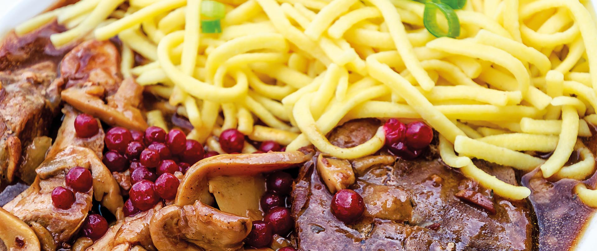 Hirschbraten mit Spätzle